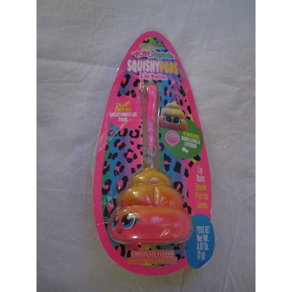 NEW Squishy‎ Toy Pods LipBalm Chapstick Chocolate Flavor Collectibles Poop Emoji